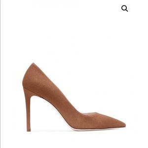 Stuart Weitzman Basket Brown Suede Leigh 95 Pumps. Size 6.5. Like new